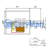 AC230V 14W Permanentmagnet Synchronmotor Hohes Drehmoment Low Speed Elektromotor (Artikelnummer: 0042001)