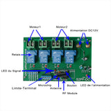 2 Kanal 12V 24V 30A Funkschalter mit Fernbedienung Für Linearmotor Steuerung (Modell: 0020481)