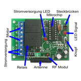 1 Kanal 6V 9V 12V 24V 10A Fernbedienung Funkschalter für DC Motor Steuerung (Modell: 0020202)