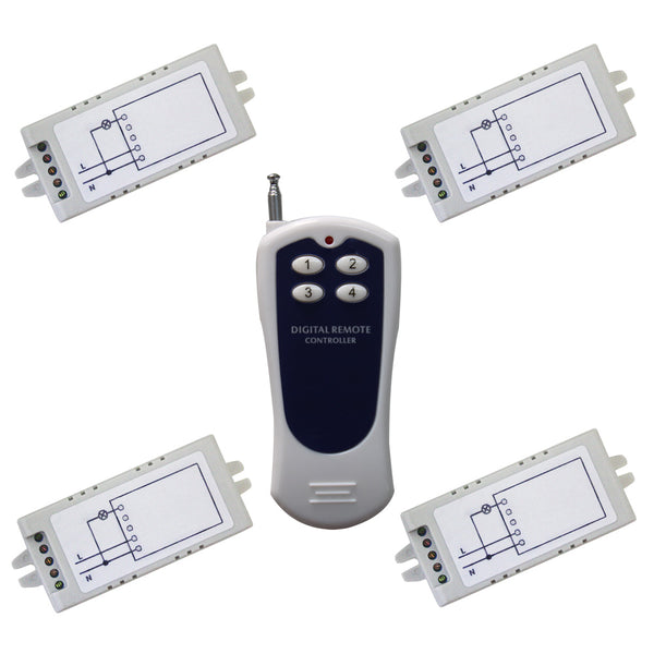 Funk Fernbedienung Lichtschalter Set mit 230V Empfänger und Handsender –  Fernbedienung Schalter Onlineshop