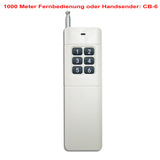 6 Kanal 230V 10A Fernbedienung Funkschalter Set Handsender und Empfänger (Modell: 0020452)