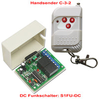 1 Kanal 6V 9V 12V 24V 10A Fernbedienung Funkschalter für DC Motor Steuerung (Modell: 0020202)